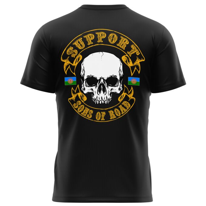 T-Shirt Homme Noir - SUPPORT SONS OF ROAD