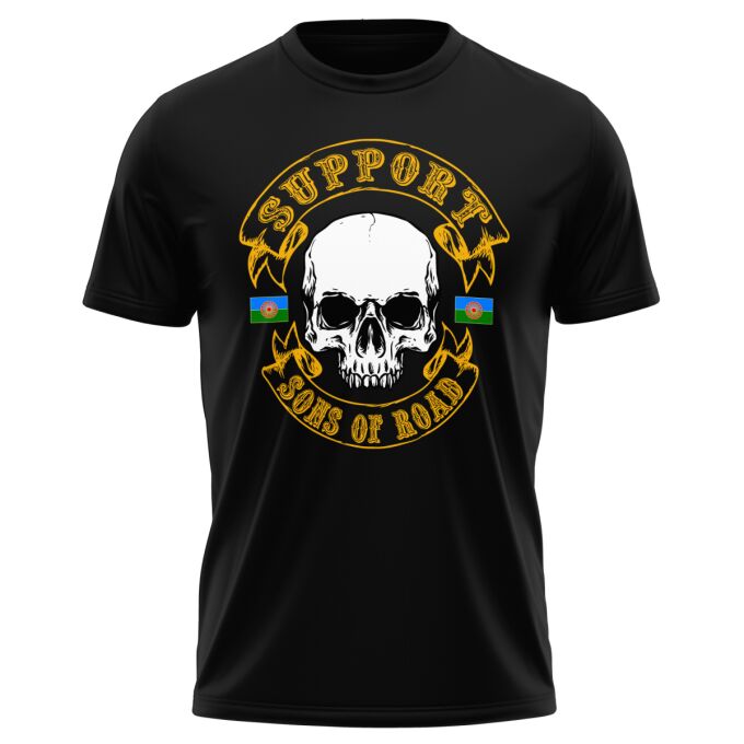 T-Shirt Homme Noir - SUPPORT SONS OF ROAD