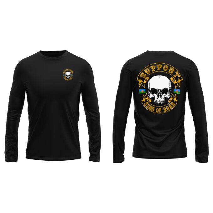 T-Shirt Manches Longues Noir - SUPPORT SONS OF ROAD