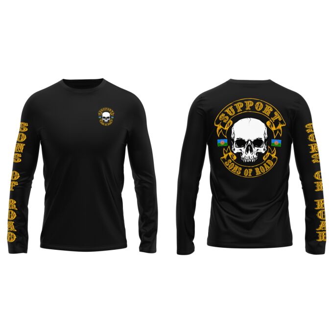 T-Shirt Manches Longues Noir - SUPPORT SONS OF ROAD