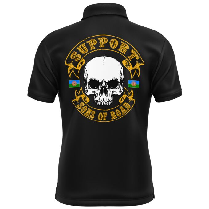 Polo Homme Noir - SUPPORT SONS OF ROAD