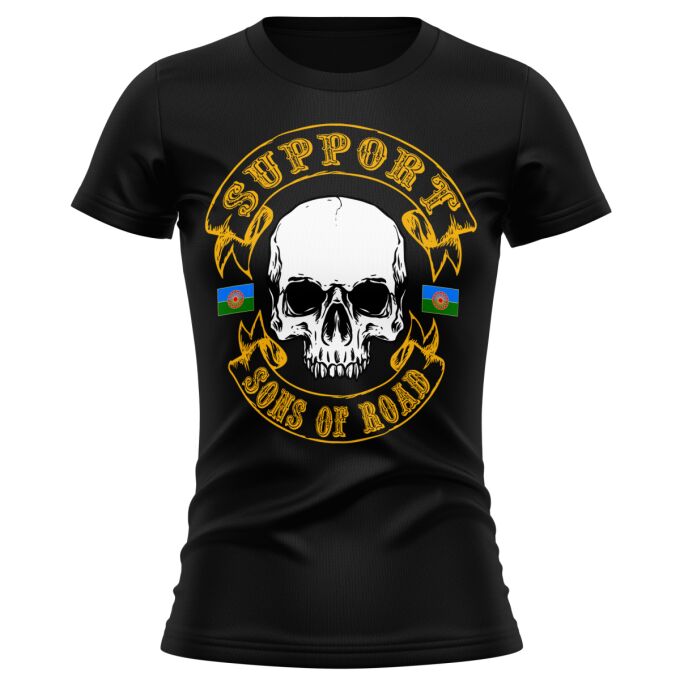 T-Shirt Femme PREMIUM Noir - SUPPORT SONS OF ROAD