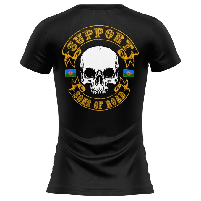 T-Shirt Femme PREMIUM Noir - SUPPORT SONS OF ROAD