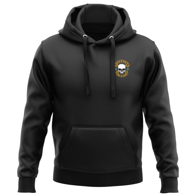 Sweat-Shirt à Capuche DELUXE Noir - SUPPORT SONS OF ROAD