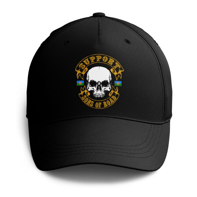 Casquette à visière courbe Noir - SUPPORT SONS OF ROAD