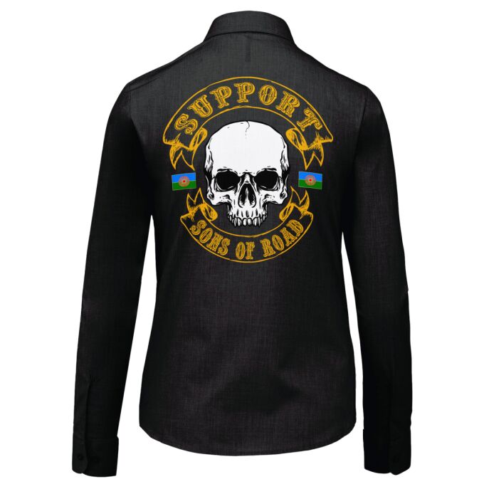Chemise Femme légère à Manches Longues Noir - SUPPORT SONS OF ROAD