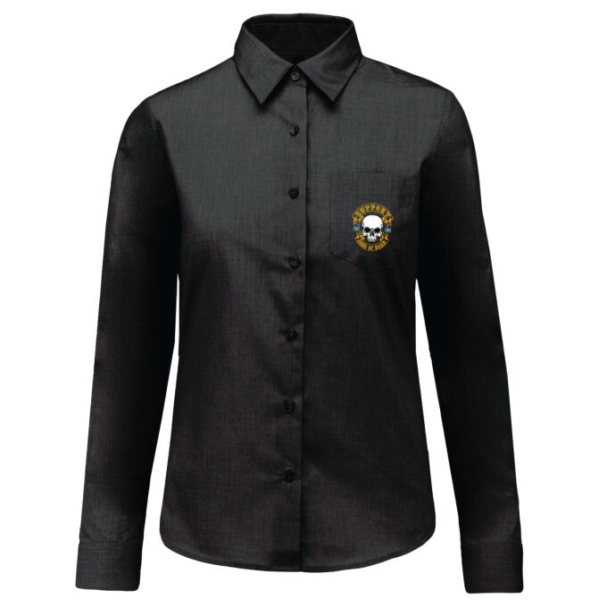 Chemise Femme légère à Manches Longues Noir - SUPPORT SONS OF ROAD