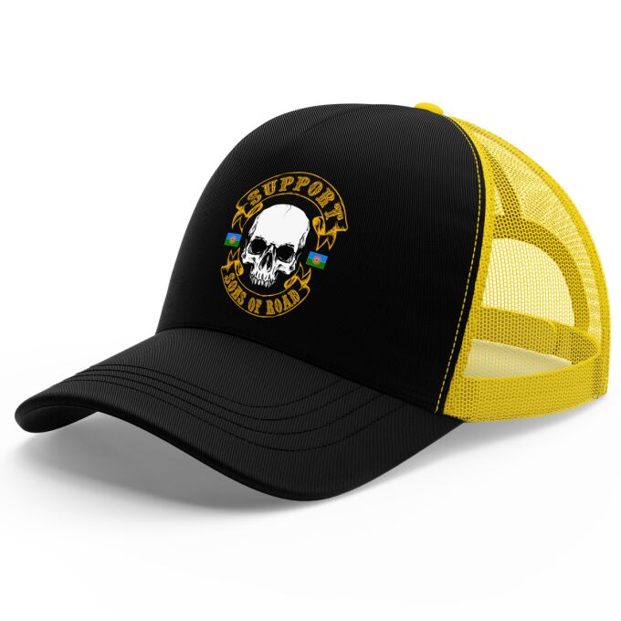 Casquette Trucker avec filet (idéal pour l'été) Noir - SUPPORT SONS OF ROAD